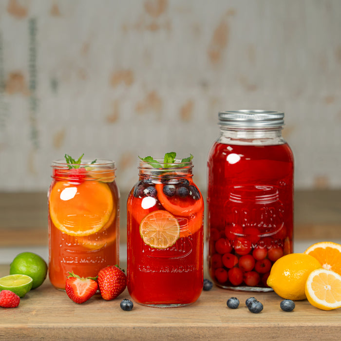 FORJARS® Premium Mason Jars – 16 oz (12-Pack) | Regular Mouth Glass Canning Jars