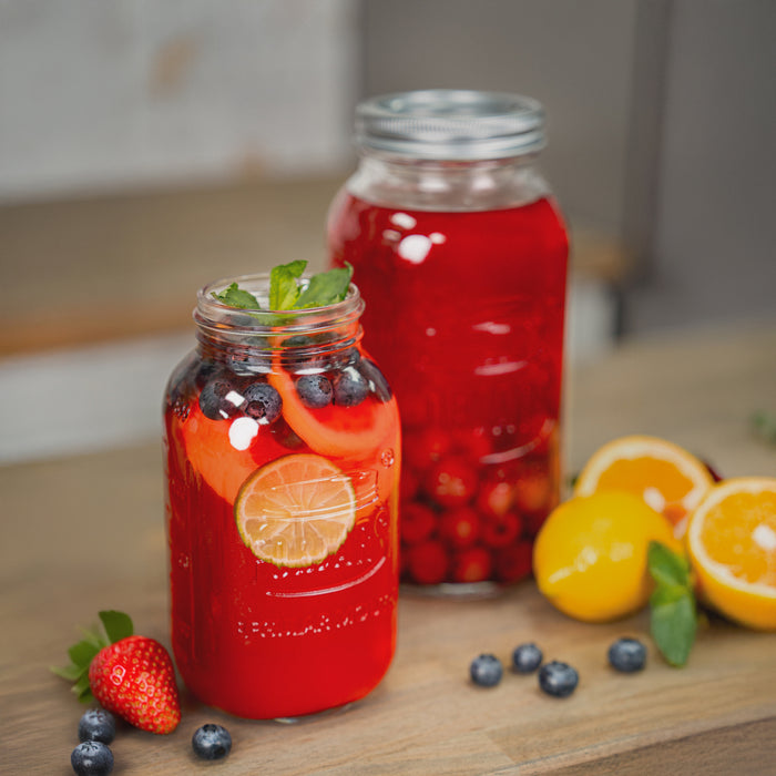 FORJARS® Premium Mason Jars – 16 oz (12-Pack) | Regular Mouth Glass Canning Jars