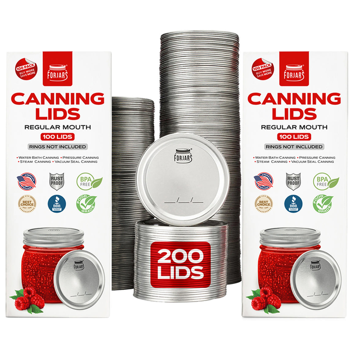 FORJARS® Summer Set – 200 Lids + FREE Jar Opener
