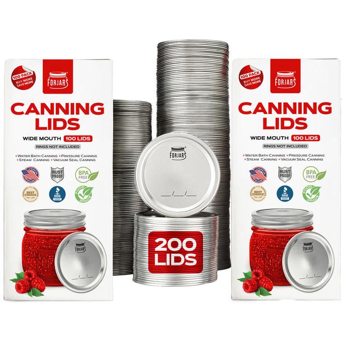 FORJARS® Summer Set – 200 Lids + FREE Jar Opener
