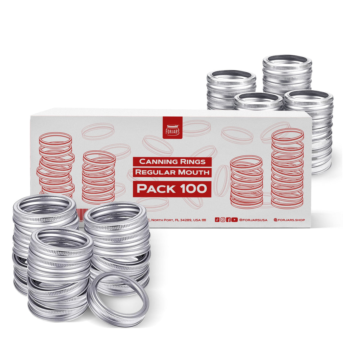 100 Regular Mouth Rings